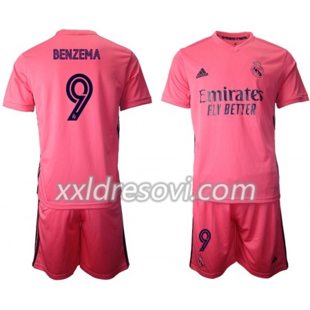 Real Madrid Karim Benzema 9 Drugi Dječji Komplet Dresovi za Nogomet 2020-2021 (+ kratke hlače)